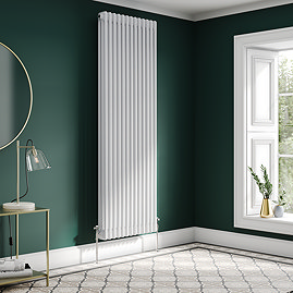 Keswick 1800 x 605mm Cast Iron Style Traditional 3 Column White Radiator