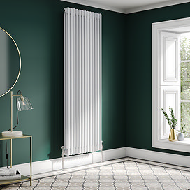 Keswick 1800 x 605mm Cast Iron Style Traditional 3 Column White Radiator