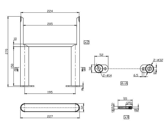 Keswick 300 x 1010mm Horizontal Radiator Anthracite 6 Column (22 Sections) with Feet