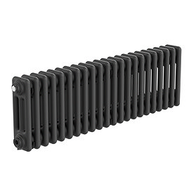 Keswick 300 x 1010mm Horizontal Radiator Matt Black 3 Column