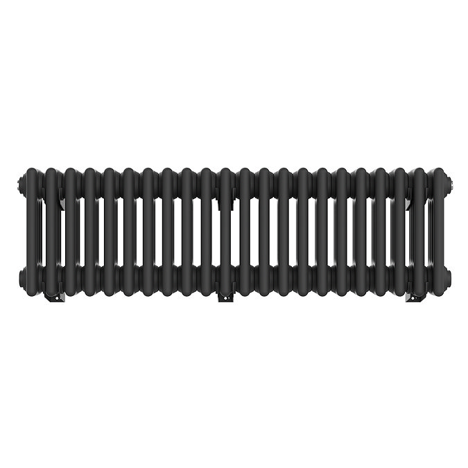 Keswick 300 x 1010mm Horizontal Radiator Matt Black 4 Column
