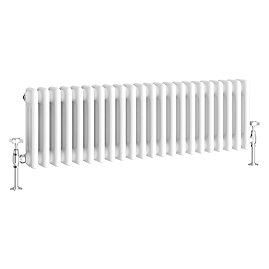 Keswick 300 x 1010mm Horizontal Radiator White 3 Column
