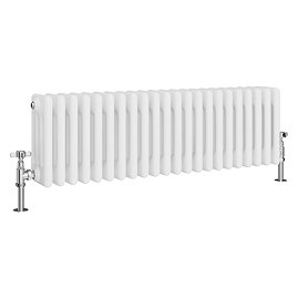 Keswick 300 x 1010mm Horizontal Radiator White 4 Column