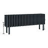 Keswick 300 x 1190mm Horizontal Radiator Anthracite 6 Column (26 Sections) with Feet