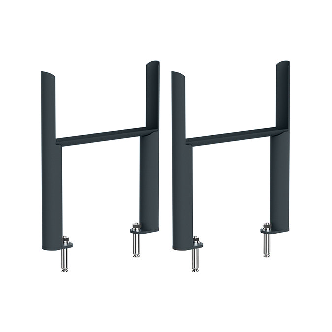 Keswick 300 x 1370mm Horizontal Radiator Anthracite 6 Column (30 Sections) with Feet