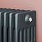 Keswick 300 x 1370mm Horizontal Radiator Anthracite 6 Column (30 Sections) with Feet