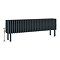Keswick 300 x 1370mm Horizontal Radiator Anthracite 6 Column (30 Sections) with Feet
