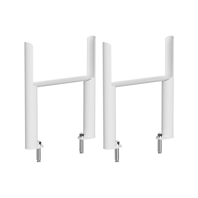 Keswick 300 x 1370mm Horizontal Radiator White 6 Column (30 Sections) with Feet