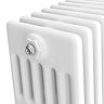 Keswick 300 x 1370mm Horizontal Radiator White 6 Column (30 Sections) with Feet