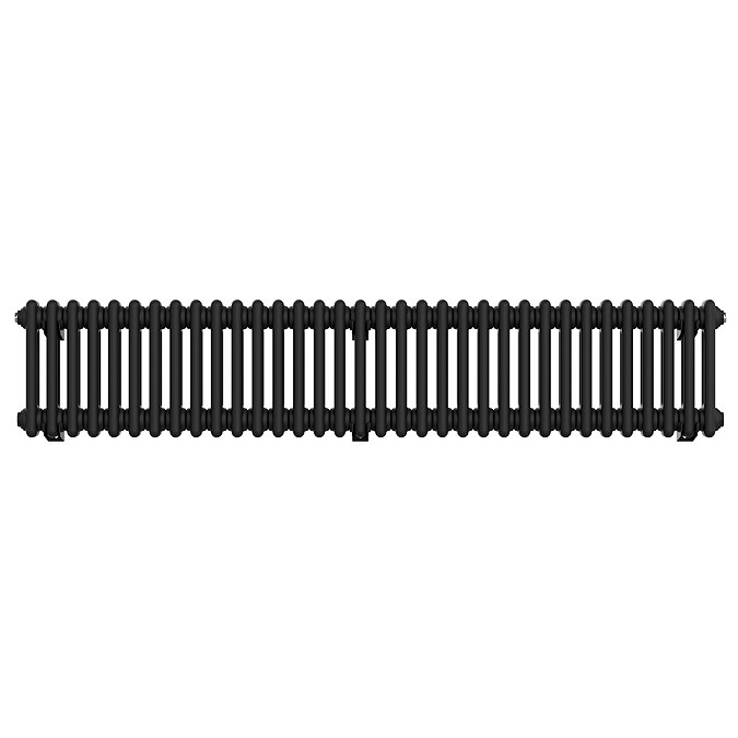 Keswick 300 x 1550mm Horizontal Radiator Matt Black 2 Column