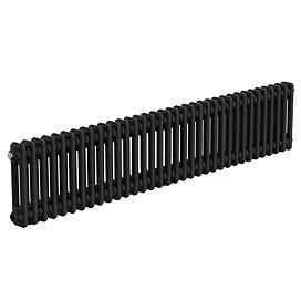 Keswick 300 x 1550mm Horizontal Radiator Matt Black 2 Column