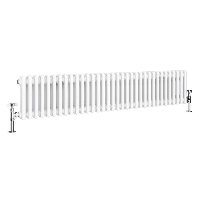 Keswick 300 x 1550mm Horizontal Radiator White 2 Column