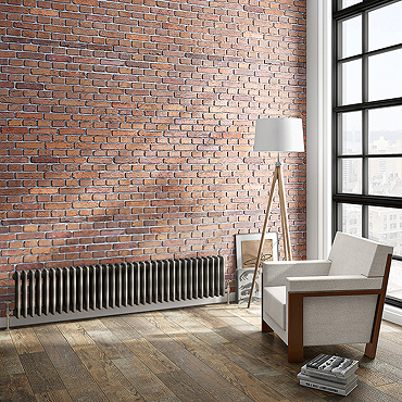 Keswick 300 x 1550mm Raw Metal (Lacquered) 3 Column Radiator