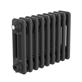Keswick 300 x 425mm Horizontal Radiator Matt Black 3 Column