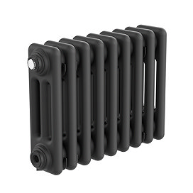 Keswick 300 x 425mm Horizontal Radiator Matt Black 3 Column