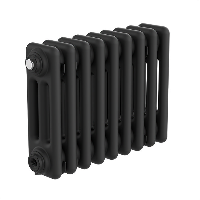 Keswick 300 x 425mm Horizontal Radiator Matt Black 3 Column