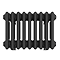 Keswick 300 x 425mm Horizontal Radiator Matt Black 4 Column