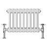 Keswick 300 x 425mm Horizontal Radiator White 2 Column