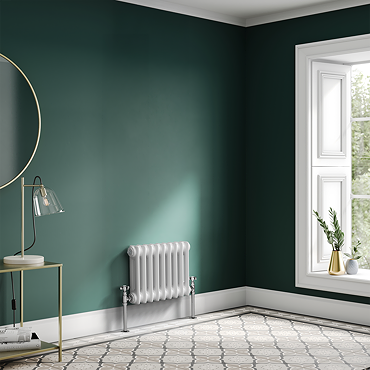Keswick 300 x 425mm Horizontal Radiator White 2 Column