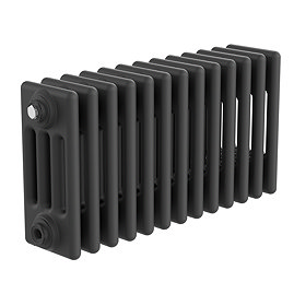 Keswick 300 x 605mm Horizontal Radiator Matt Black 4 Column
