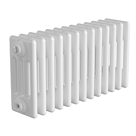 Keswick 300 x 605mm Horizontal Radiator White 4 Column