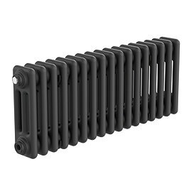 Keswick 300 x 785mm Horizontal Radiator Matt Black 3 Column