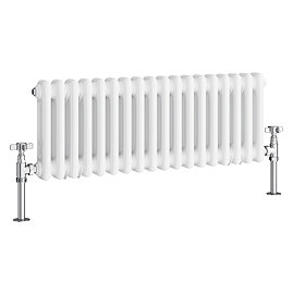 Keswick 300 x 785mm Horizontal Radiator White 2 Column