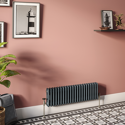 Keswick 315 x 1010mm Horizontal Radiator Anthracite 2 Column (22 Sections)