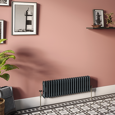 Keswick 315 x 1010mm Horizontal Radiator Anthracite 2 Column (22 Sections)