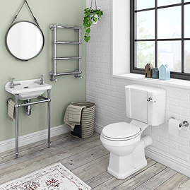 Keswick 4-Piece Traditional Cloakroom Suite - 2 Tap Hole