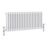 Keswick 450 x 1010mm Cast Iron Style Traditional 3 Column White Radiator  Feature Large Image