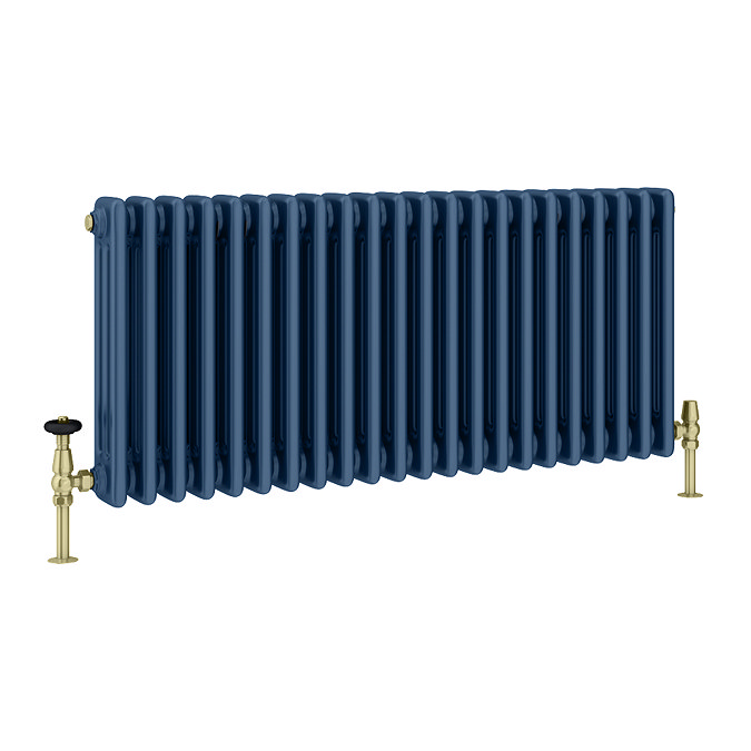 Keswick 450 x 1010mm Cast Iron Style Traditional 3 Column Regal Blue Radiator