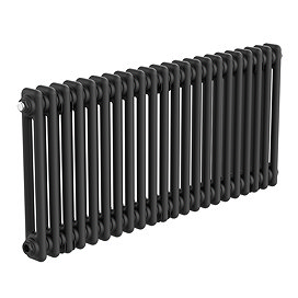 Keswick 450 x 1010mm Horizontal Radiator Matt Black 2 Column