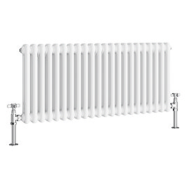 Keswick 450 x 1010mm Horizontal Radiator White 2 Column
