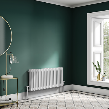 Keswick 450 x 1010mm Horizontal Radiator White 2 Column