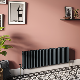 Keswick 450 x 1415mm Cast Iron Style Traditional 3 Column Anthracite Radiator