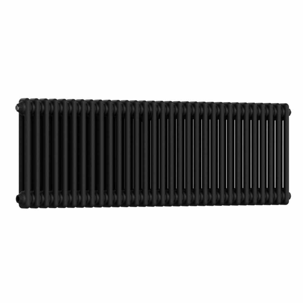 Keswick 450 x 1415mm Cast Iron Style Traditional 2 Column Matt Black ...
