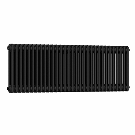 Keswick 450 x 1415mm Cast Iron Style Traditional 2 Column Matt Black Radiator