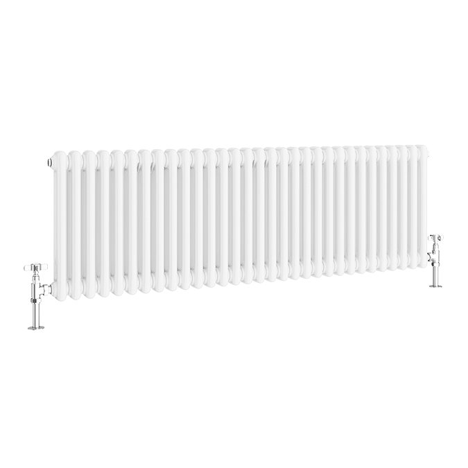 Keswick 450 x 1415mm Cast Iron Style Traditional 2 Column White Radiator