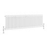Keswick 450 x 1415mm Cast Iron Style Traditional 2 Column White Radiator