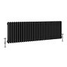 Keswick 450 x 1415mm Cast Iron Style Traditional 3 Column Matt Black Radiator