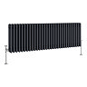 Keswick 450 x 1415mm Cast Iron Style Traditional 4 Column Anthracite Radiator