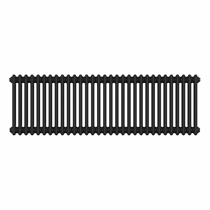 Keswick 450 x 1415mm Cast Iron Style Traditional 4 Column Matt Black Radiator