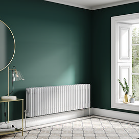 Keswick 450 x 1415mm Cast Iron Style Traditional 4 Column White Radiator