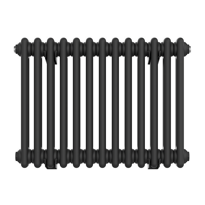 Keswick 450 x 605mm Horizontal Radiator Matt Black 2 Column