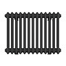 Keswick 450 x 605mm Horizontal Radiator Matt Black 2 Column