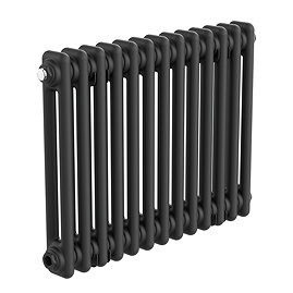 Keswick 450 x 605mm Horizontal Radiator Matt Black 2 Column