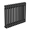 Keswick 450 x 605mm Horizontal Radiator Matt Black 2 Column
