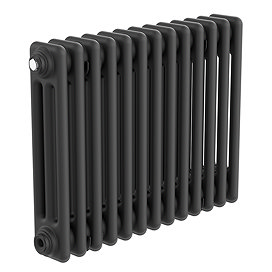 Keswick 450 x 605mm Horizontal Radiator Matt Black 3 Column