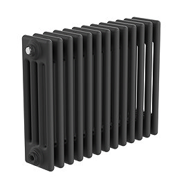 Keswick 450 x 605mm Horizontal Radiator Matt Black 4 Column